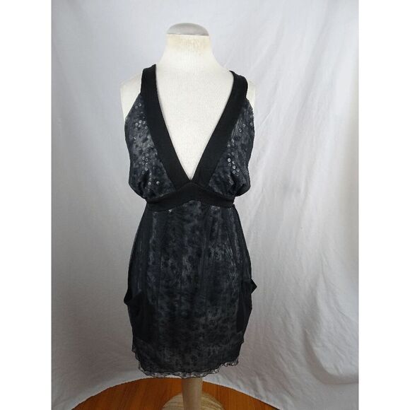 Marisak Women Sequin Silk Dress with Pockets - Picture 1 of 10